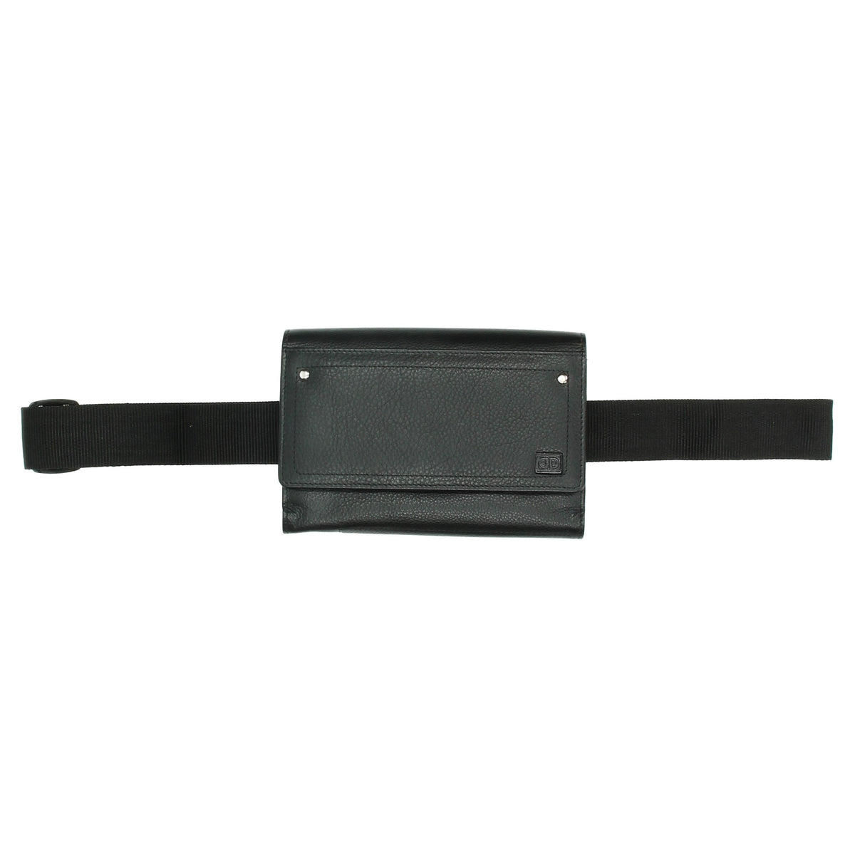Kellnerbörse 18 x 12cm mit Bauchgurt in Schwarz aus Leder - leder-accessoires.com