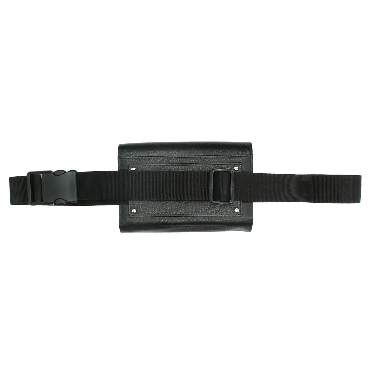 Kellnerbörse 18 x 12cm mit Bauchgurt in Schwarz aus Leder - leder-accessoires.com