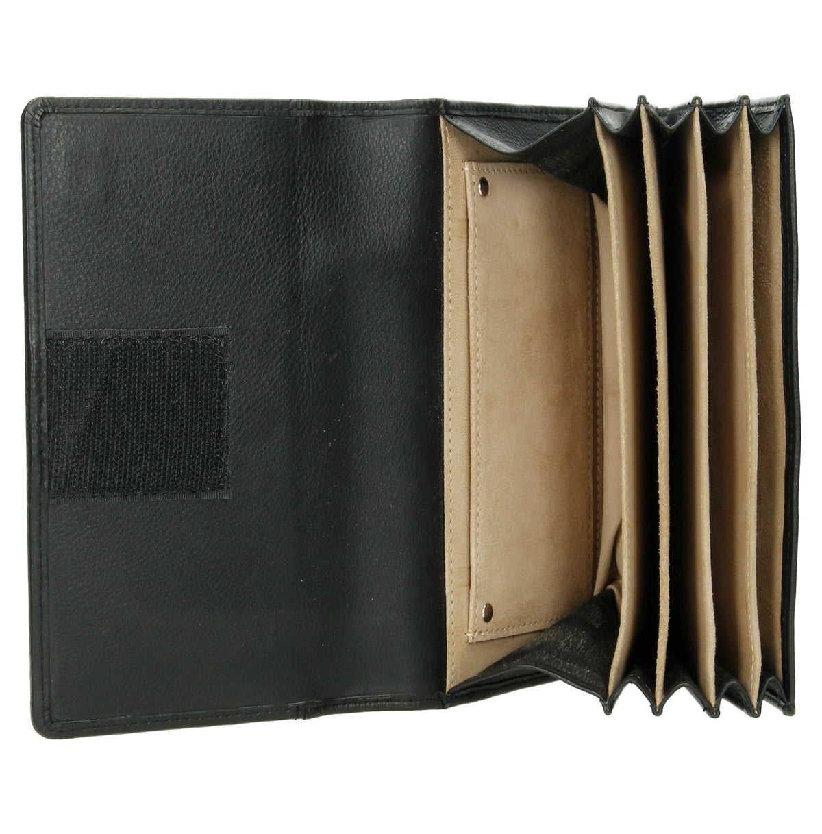 Kellnerbörse 18 x 12cm mit Bauchgurt in Schwarz aus Leder - leder-accessoires.com