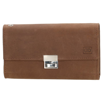 Kellnerbörse 18 x 11cm in Braun aus Leder mit Öse - leder-accessoires.com