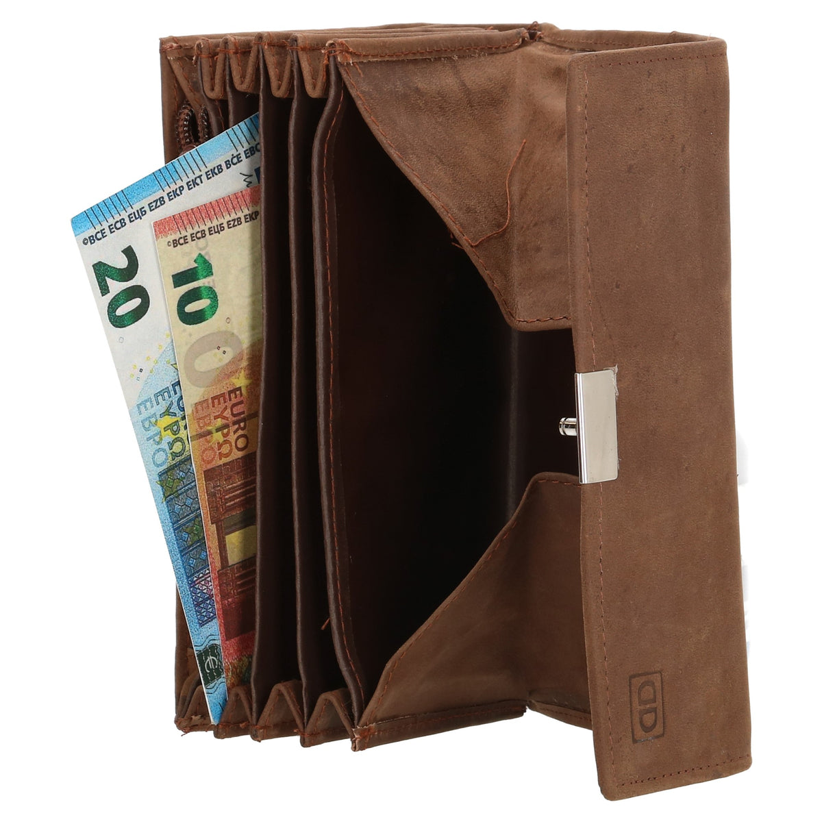 Kellnerbörse 18 x 11cm in Cognac aus Leder - leder-accessoires.com