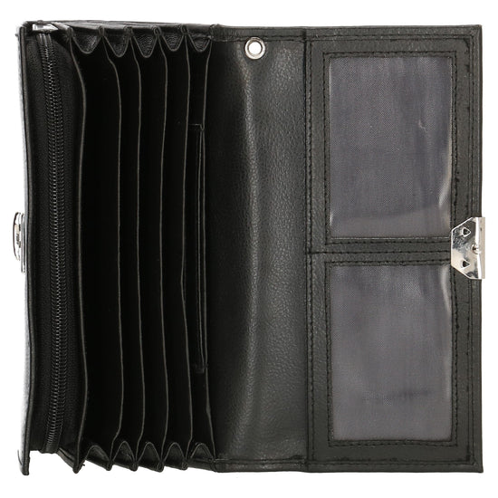 Kellnerbörse 18 x 10cm in Schwarz aus Leder - leder-accessoires.com