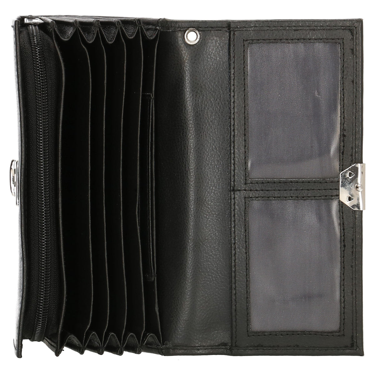 Kellnerbörse 18 x 10cm in Schwarz aus Leder - leder-accessoires.com