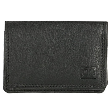 Minibörse im Querformat in Schwarz aus Leder - leder-accessoires.com
