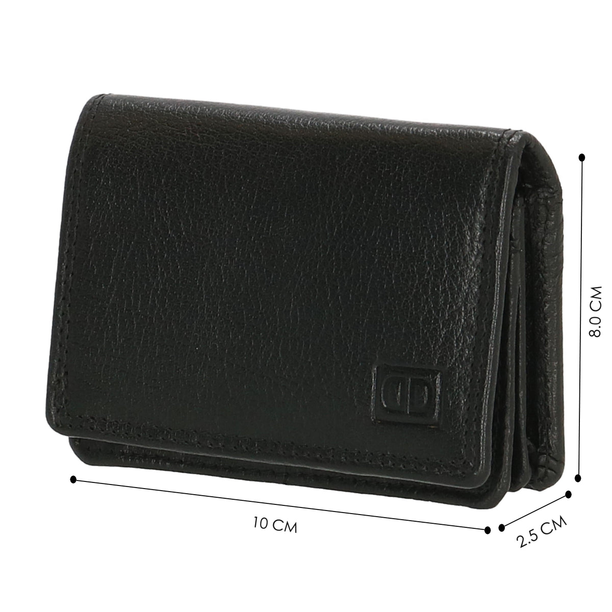 Minibörse im Querformat in Schwarz aus Leder - leder-accessoires.com