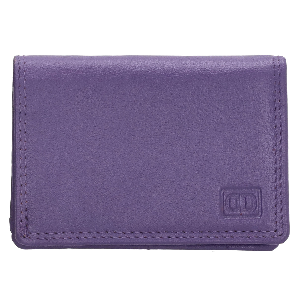 Minibörse im Querformat in Lila aus Leder - leder-accessoires.com