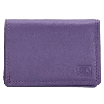 Minibörse im Querformat in Lila aus Leder - leder-accessoires.com