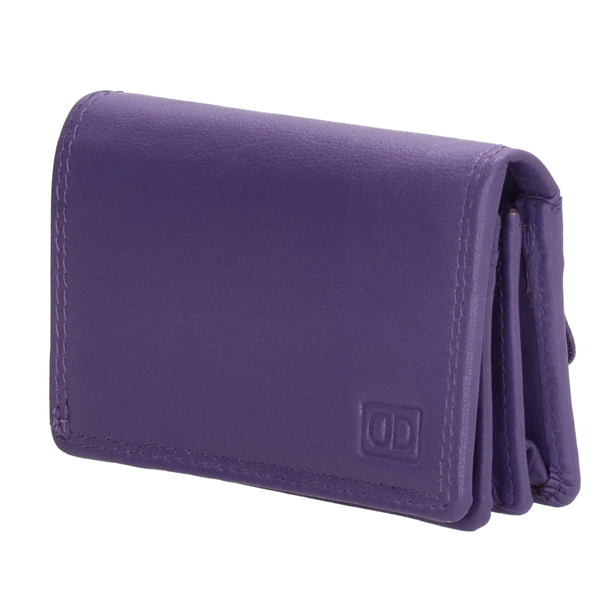 Minibörse im Querformat in Lila aus Leder - leder-accessoires.com