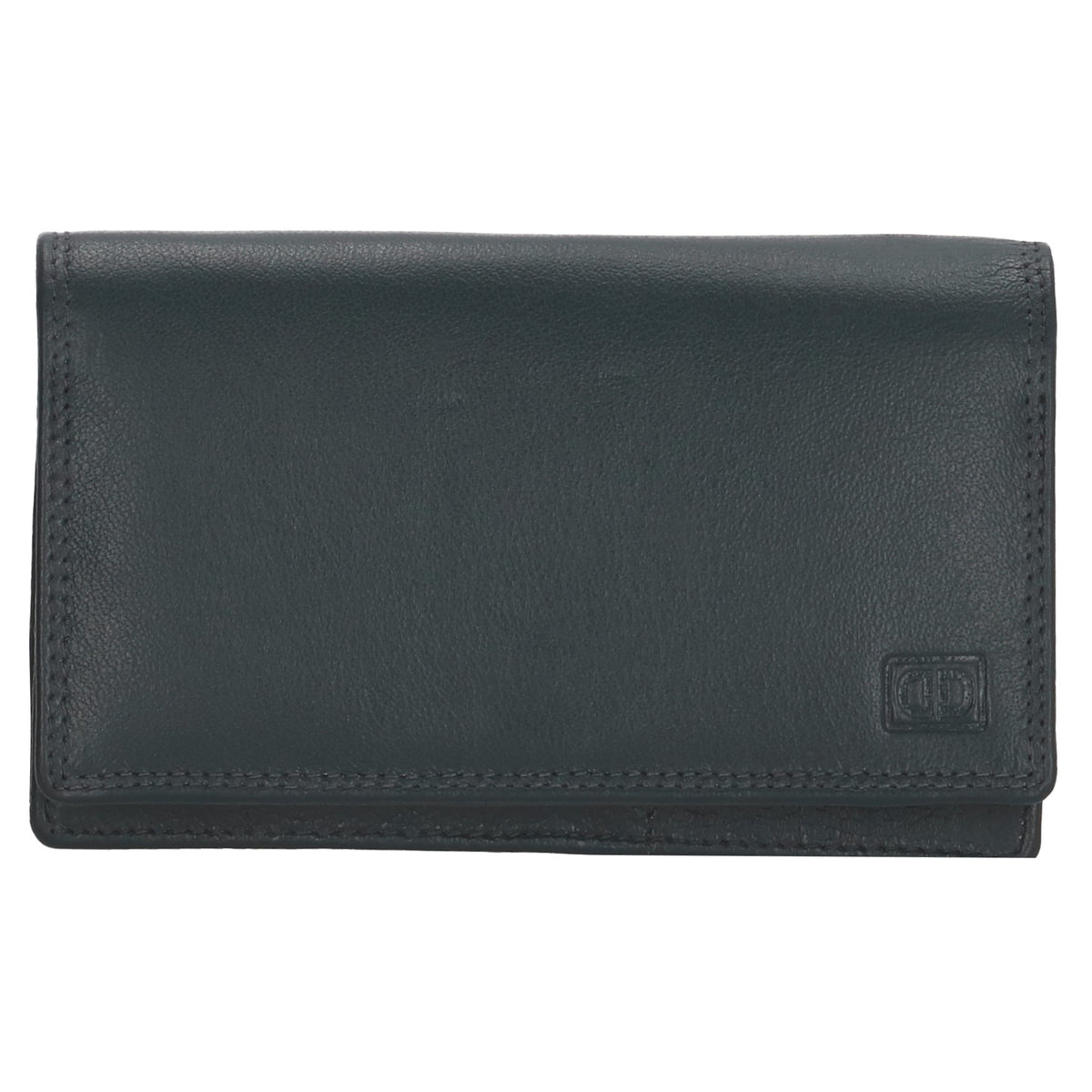 Lederbörse 16x9cm im Querformat in Blau mit RFID - leder-accessoires.com