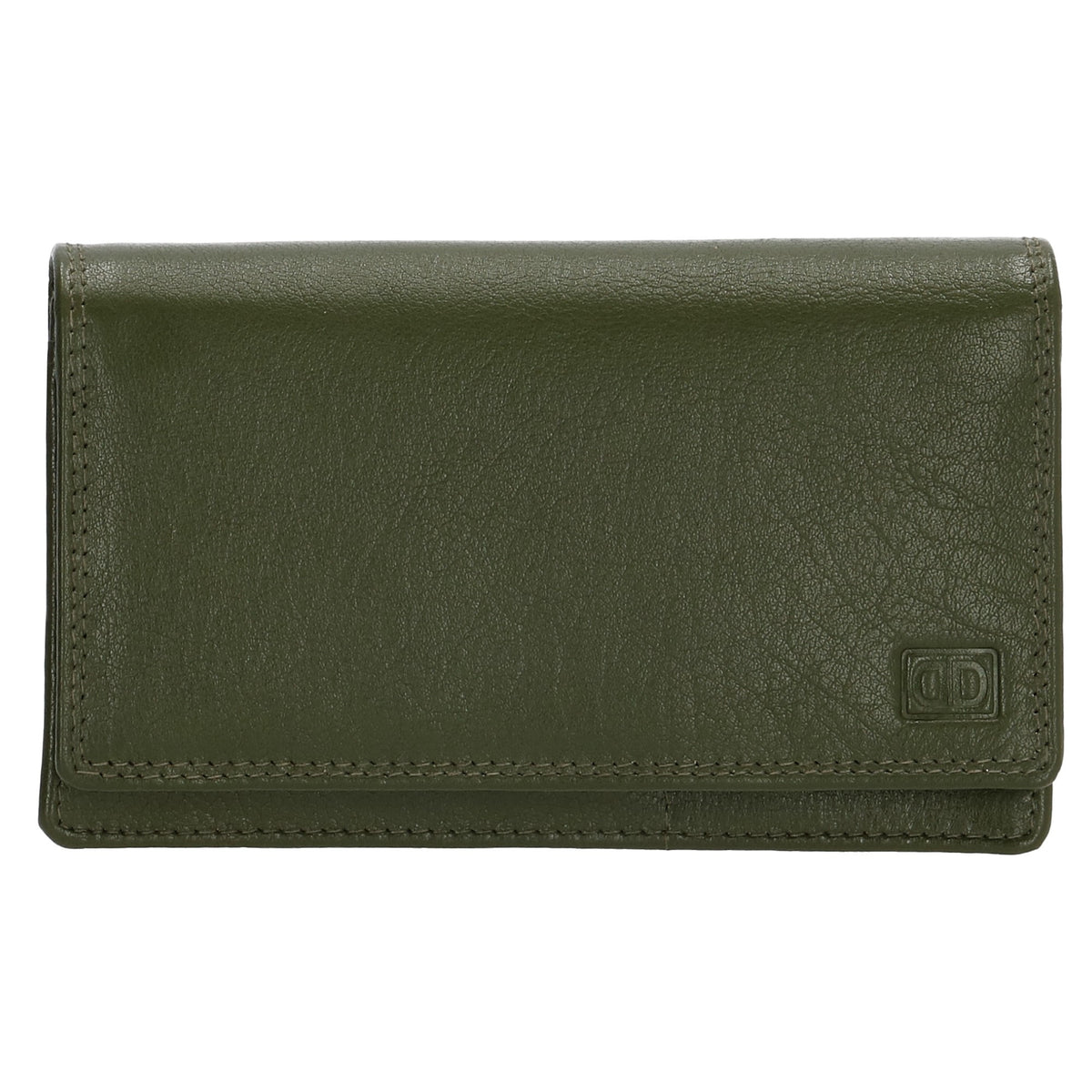 Lederbörse 16x9cm im Querformat in Oliv mit RFID - leder-accessoires.com
