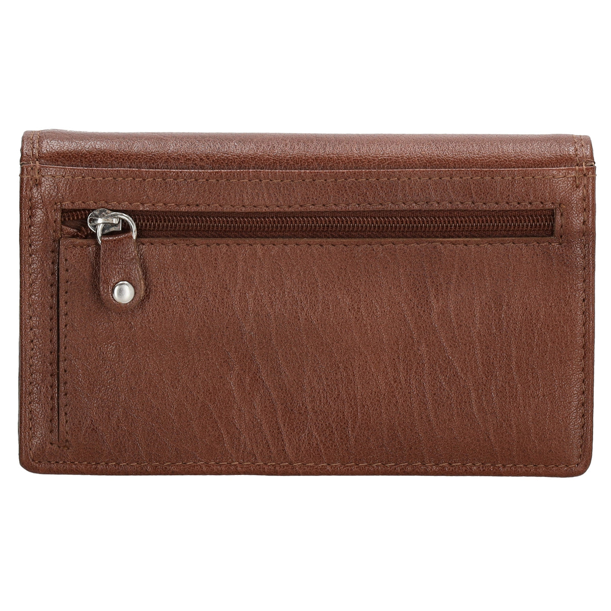 Lederbörse 16x9cm im Querformat in Braun mit RFID - leder-accessoires.com