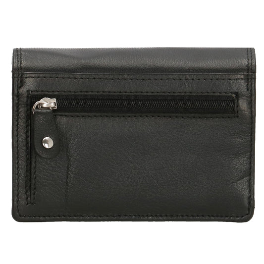 Lederbörse 13x9cm im Querformat in Schwarz mit RFID - leder-accessoires.com