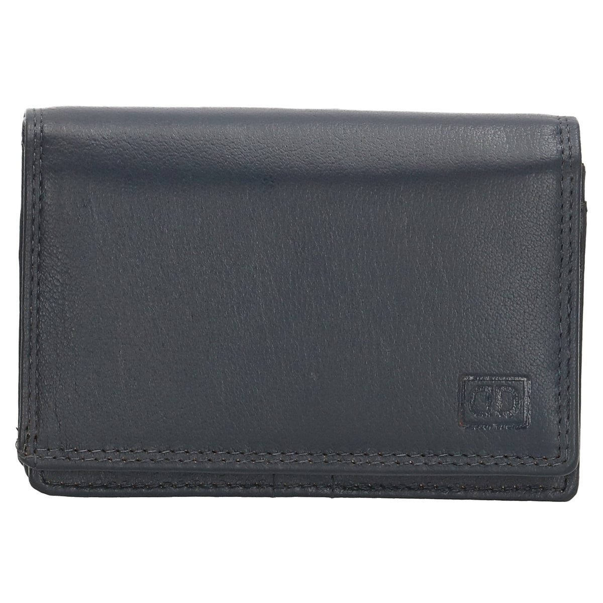 Lederbörse 13x9cm im Querformat in Marine|Blau mit RFID - leder-accessoires.com