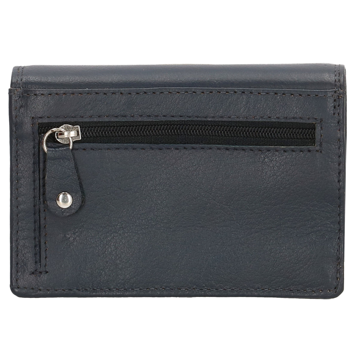 Lederbörse 13x9cm im Querformat in Marine|Blau mit RFID - leder-accessoires.com