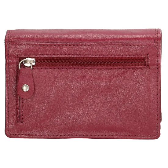 Lederbörse 13x9cm im Querformat in Pink|Fuchsia mit RFID - leder-accessoires.com
