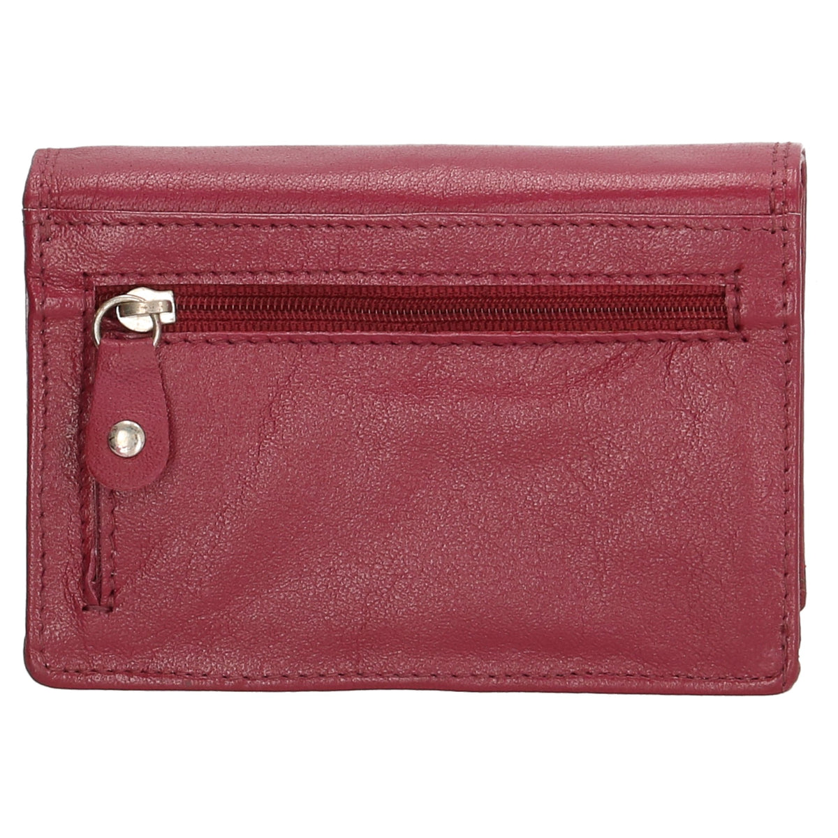 Lederbörse 13x9cm im Querformat in Pink|Fuchsia mit RFID - leder-accessoires.com