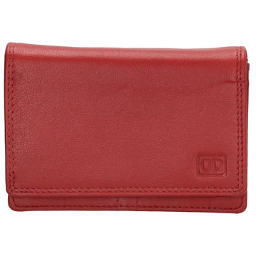Lederbörse 13x9cm im Querformat in Rot mit RFID - leder-accessoires.com