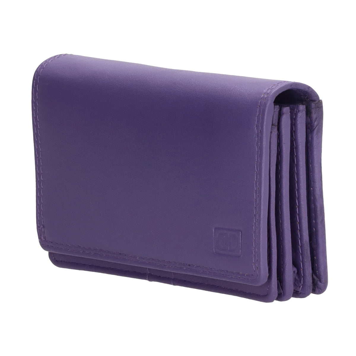 Lederbörse 13x9cm im Querformat in Lila mit RFID - leder-accessoires.com