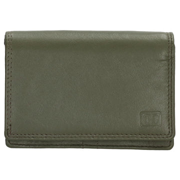 Lederbörse 13x9cm im Querformat in Olivgrün mit RFID - leder-accessoires.com