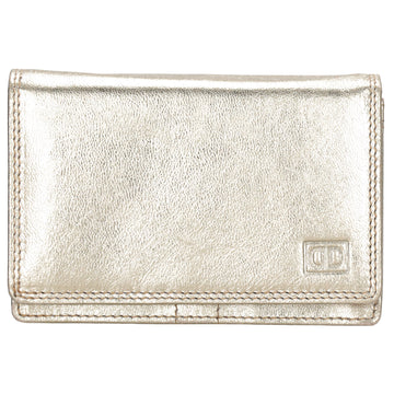 Lederbörse 13x9cm im Querformat in Gold mit RFID - leder-accessoires.com