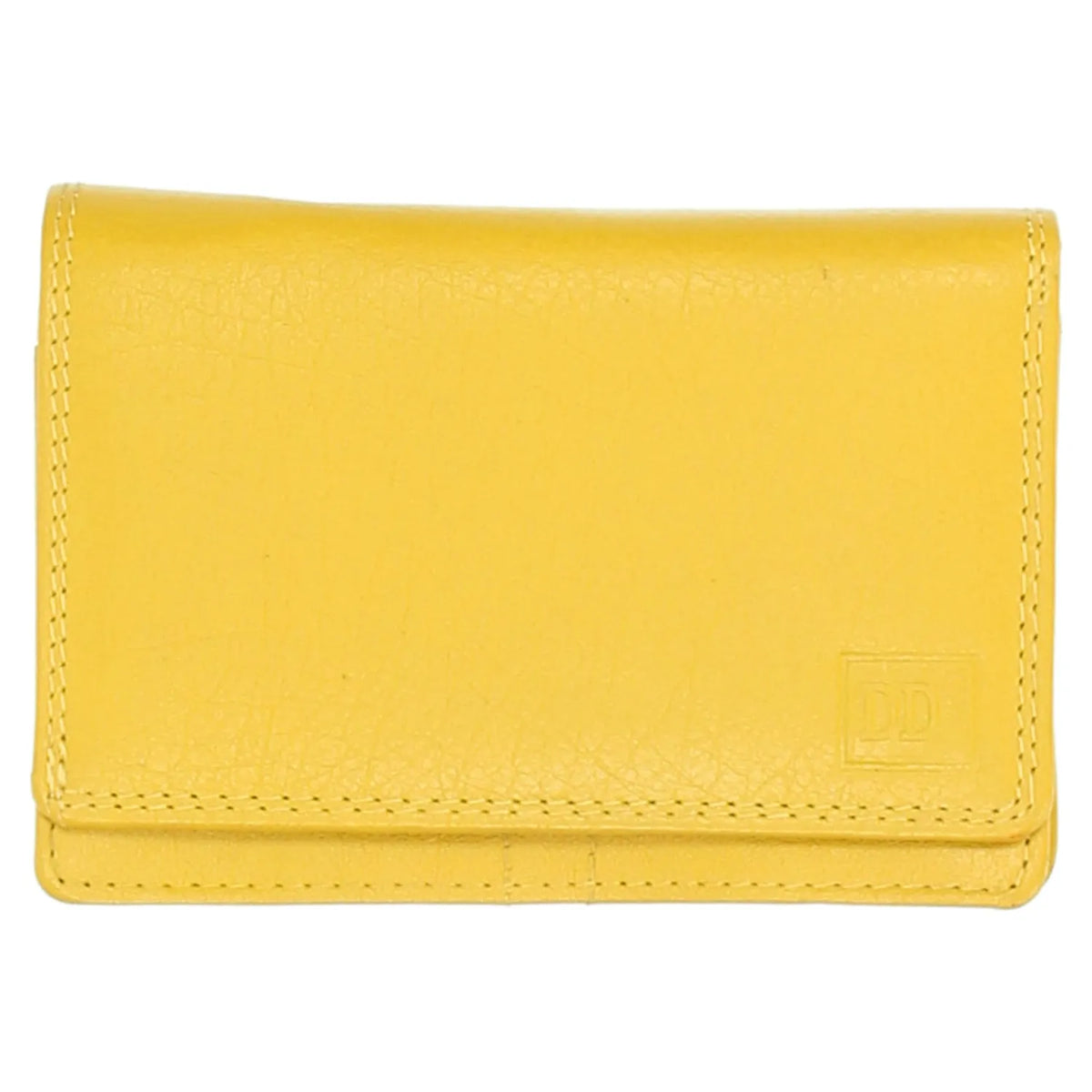 Lederbörse 13x9cm im Querformat in Gelb mit RFID - leder-accessoires.com