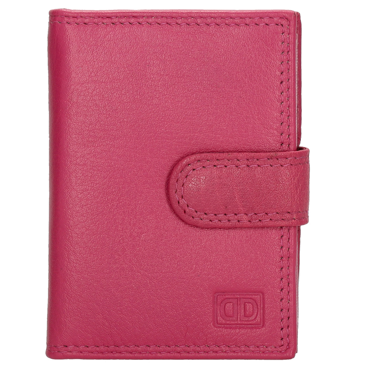 Kartenetui| Safty Wallet 8x10cm in Pink|Fuchsia mit Druckknopf - leder-accessoires.com