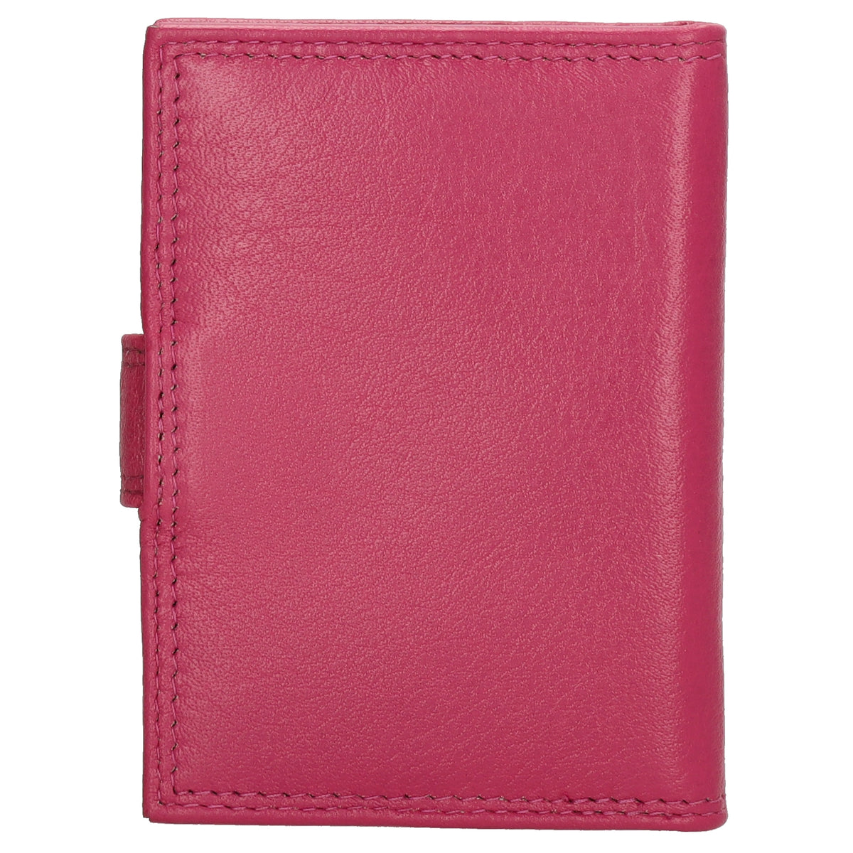 Kartenetui| Safty Wallet 8x10cm in Pink|Fuchsia mit Druckknopf - leder-accessoires.com