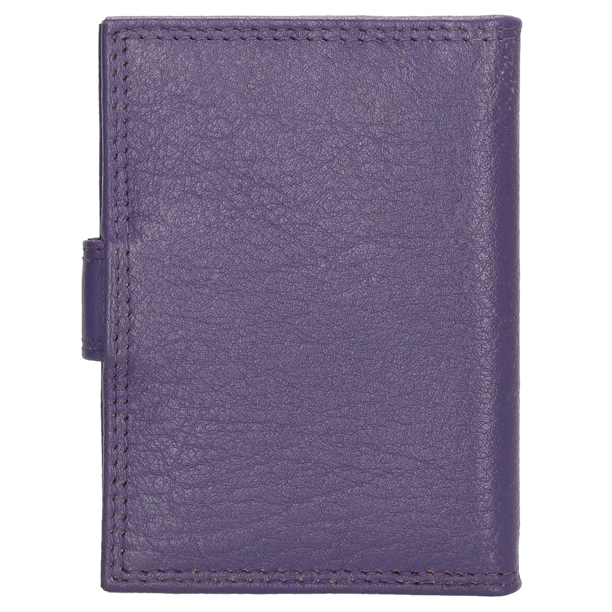 Kartenetui| Safty Wallet 8x10cm in Lila mit Druckknopf - leder-accessoires.com