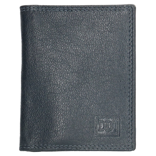 Kartenetui 8x10cm aus Leder in Blau - leder-accessoires.com