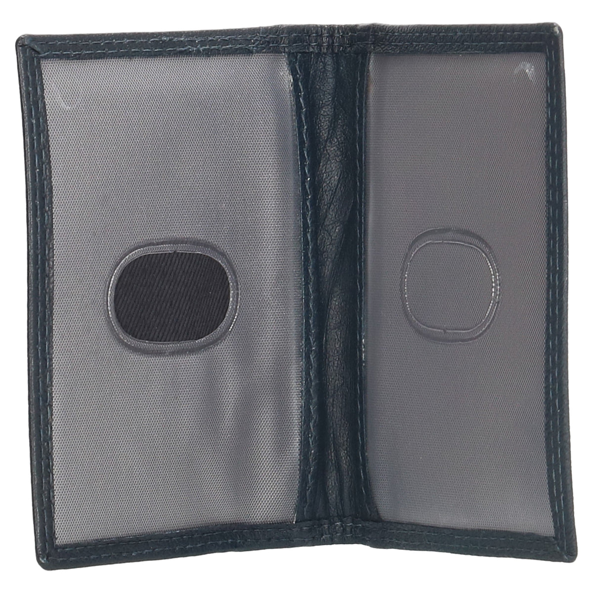 Kartenetui 8x10cm aus Leder in Blau - leder-accessoires.com