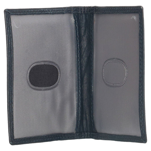 Kartenetui 8x10cm aus Leder in Blau - leder-accessoires.com