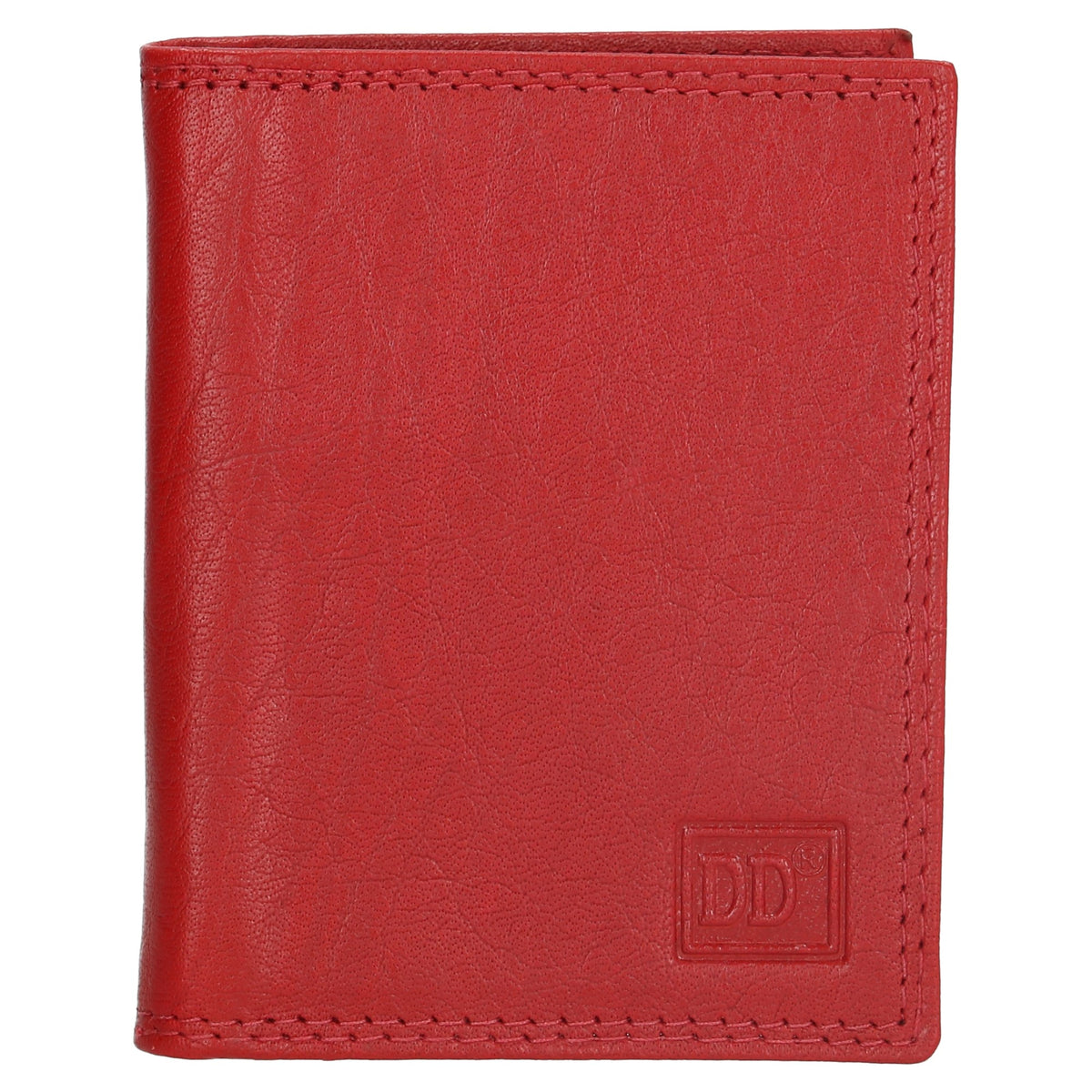 Kartenetui 8x10cm aus Leder in Rot - leder-accessoires.com
