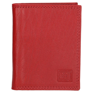 Kartenetui 8x10cm aus Leder in Rot - leder-accessoires.com