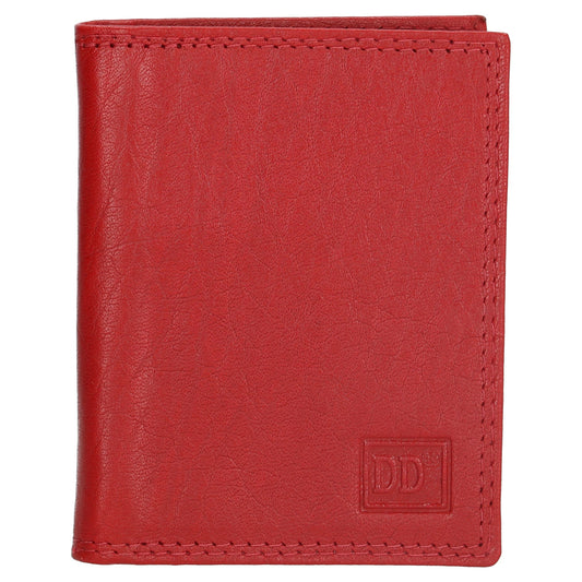 Kartenetui 8x10cm aus Leder in Rot - leder-accessoires.com