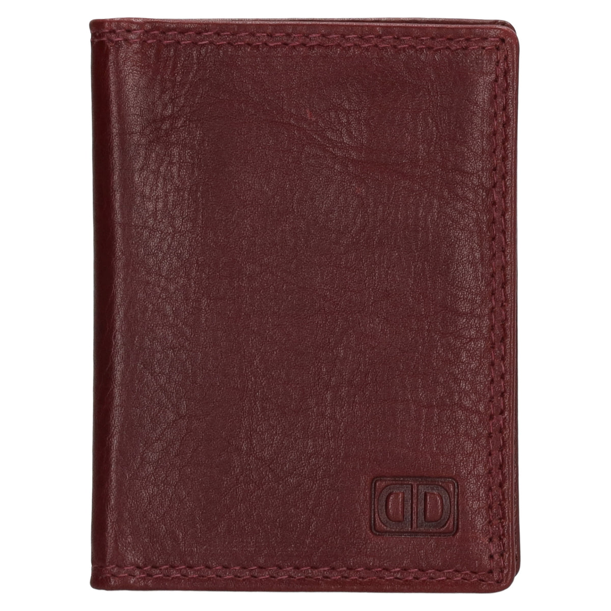 Kartenetui 8x10cm aus Leder in Bordeaux - leder-accessoires.com