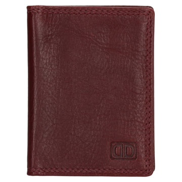 Kartenetui 8x10cm aus Leder in Bordeaux - leder-accessoires.com