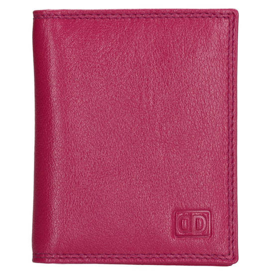 Kartenetui 8x10cm aus Leder in Pink - leder-accessoires.com