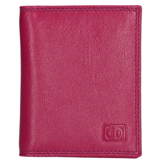 Kartenetui 8x10cm aus Leder in Pink - leder-accessoires.com