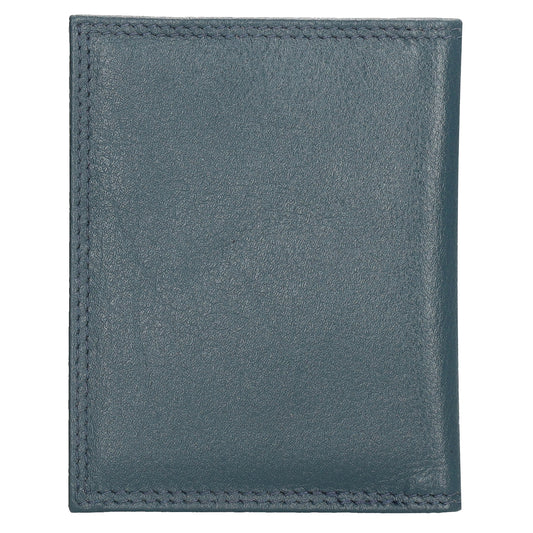 Kartenetui 8x10cm aus Leder in Jeans-Blau - leder-accessoires.com