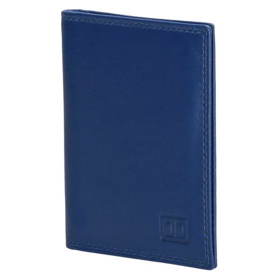 Kartenetui 8x10cm aus Leder in Royalblau - leder-accessoires.com