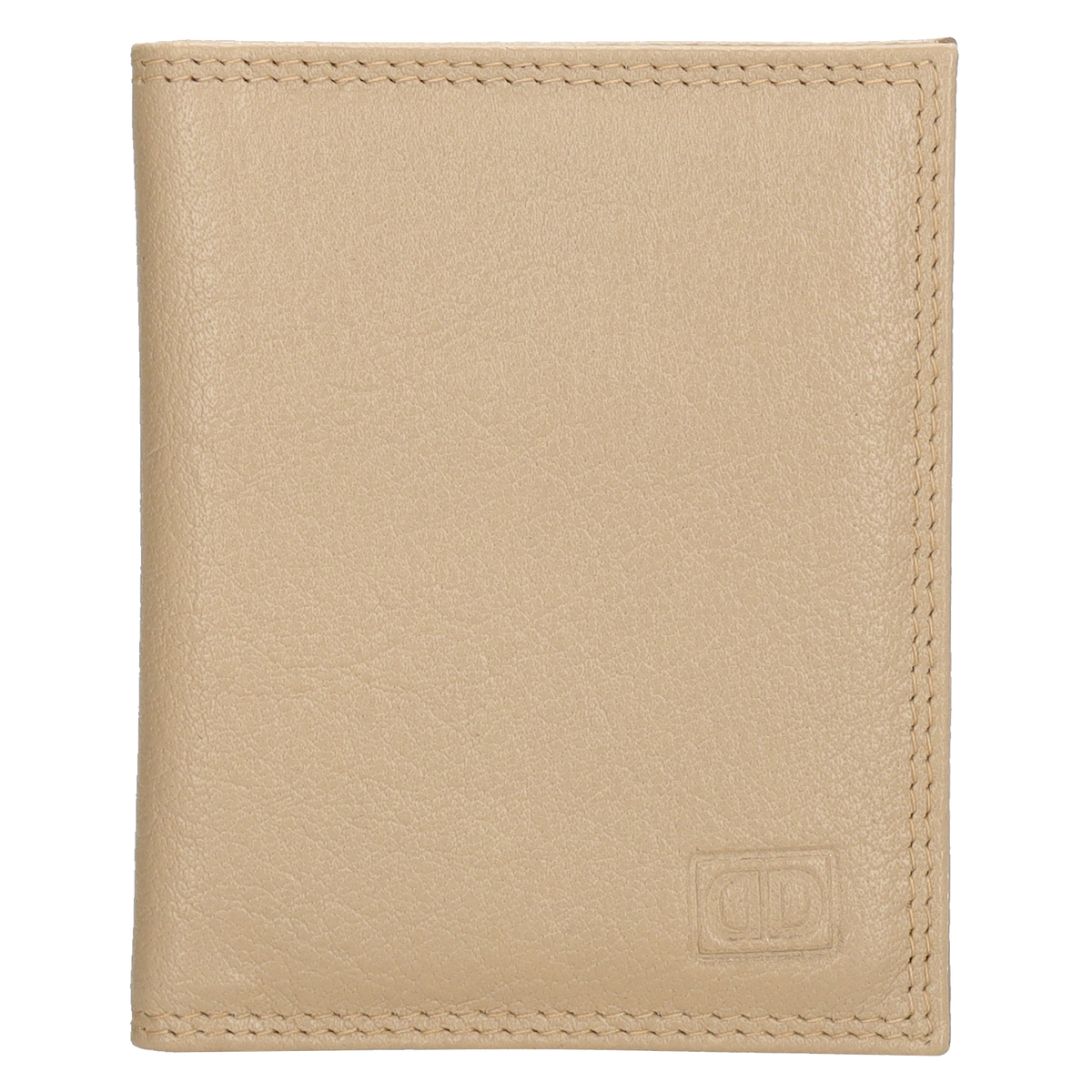 Kartenetui 8x10cm aus Leder in Helltaupe - leder-accessoires.com