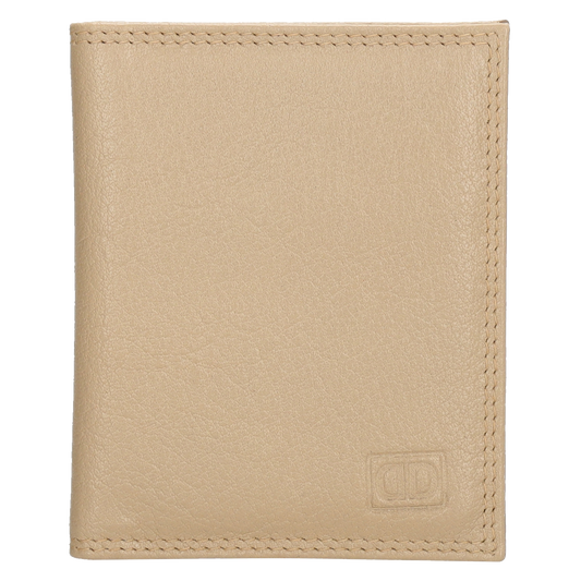 Kartenetui 8x10cm aus Leder in Helltaupe - leder-accessoires.com