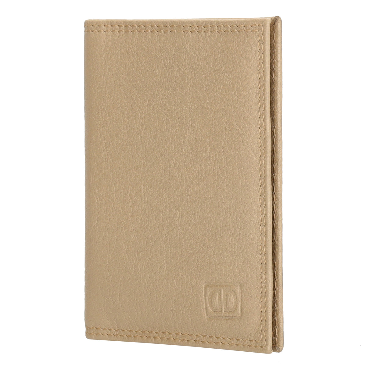 Kartenetui 8x10cm aus Leder in Helltaupe - leder-accessoires.com