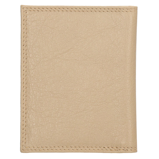 Kartenetui 8x10cm aus Leder in Helltaupe - leder-accessoires.com