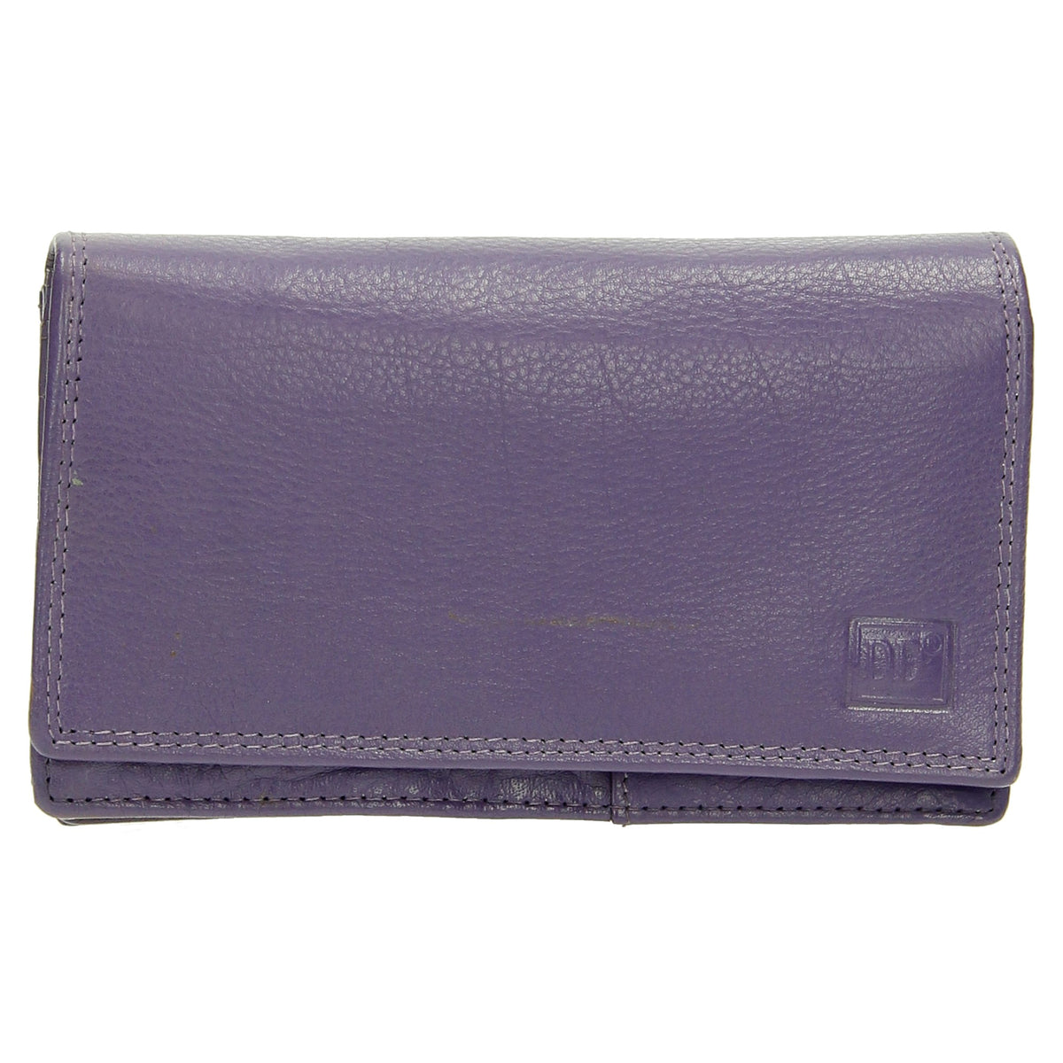 Lederbörse 16x9cm im Querformat in Lila mit RFID - leder-accessoires.com
