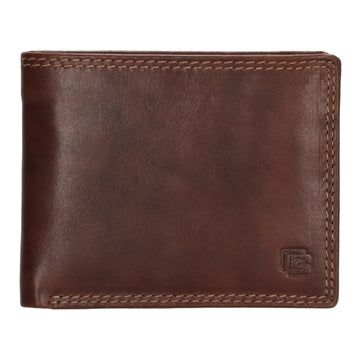 Herren Lederportemonnaie 11 x 9cm Braun – Weiches Echtleder mit Münzfach