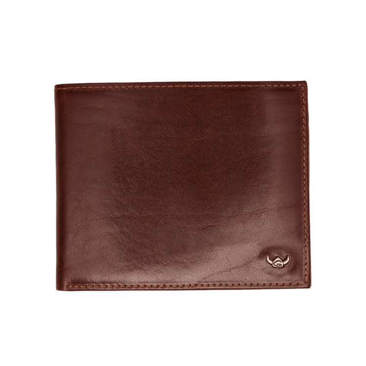 Colorado RFID Scheintasche 10 x 6,5cm aus Vollrindleder – Braun - leder-accessoires.com
