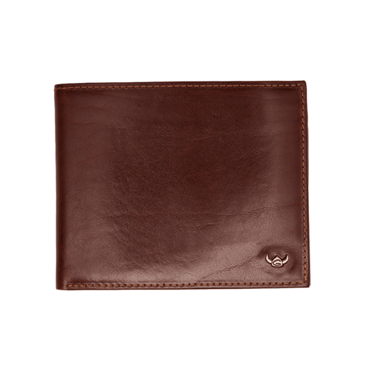 Colorado RFID Scheintasche 10 x 6,5cm aus Vollrindleder – Braun - leder-accessoires.com