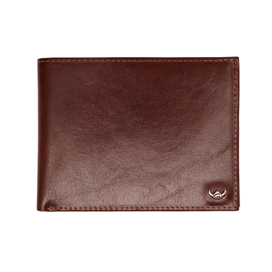Lederbörse Querformat 12,5x9,5cm in Braun - leder-accessoires.com
