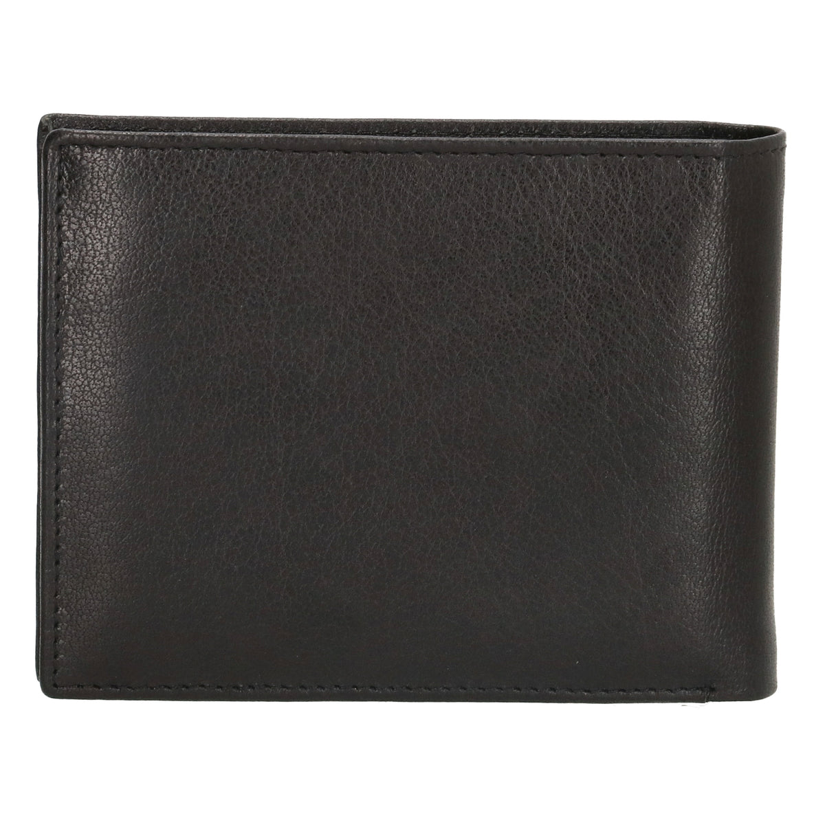 Geldbörse Querformat 13 x 10cm in Schwarz aus Leder - leder-accessoires.com